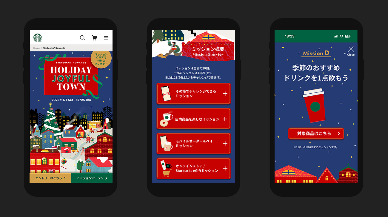 スターバックス® リワード 2025 ホリデー「HOLIDAY JOYFUL TOWN」 - 詳細画像