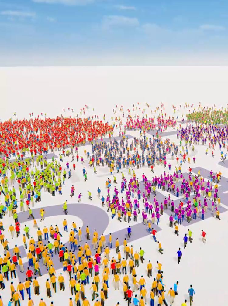 NHK（日本放送協会）「Data driven crowd simulation」