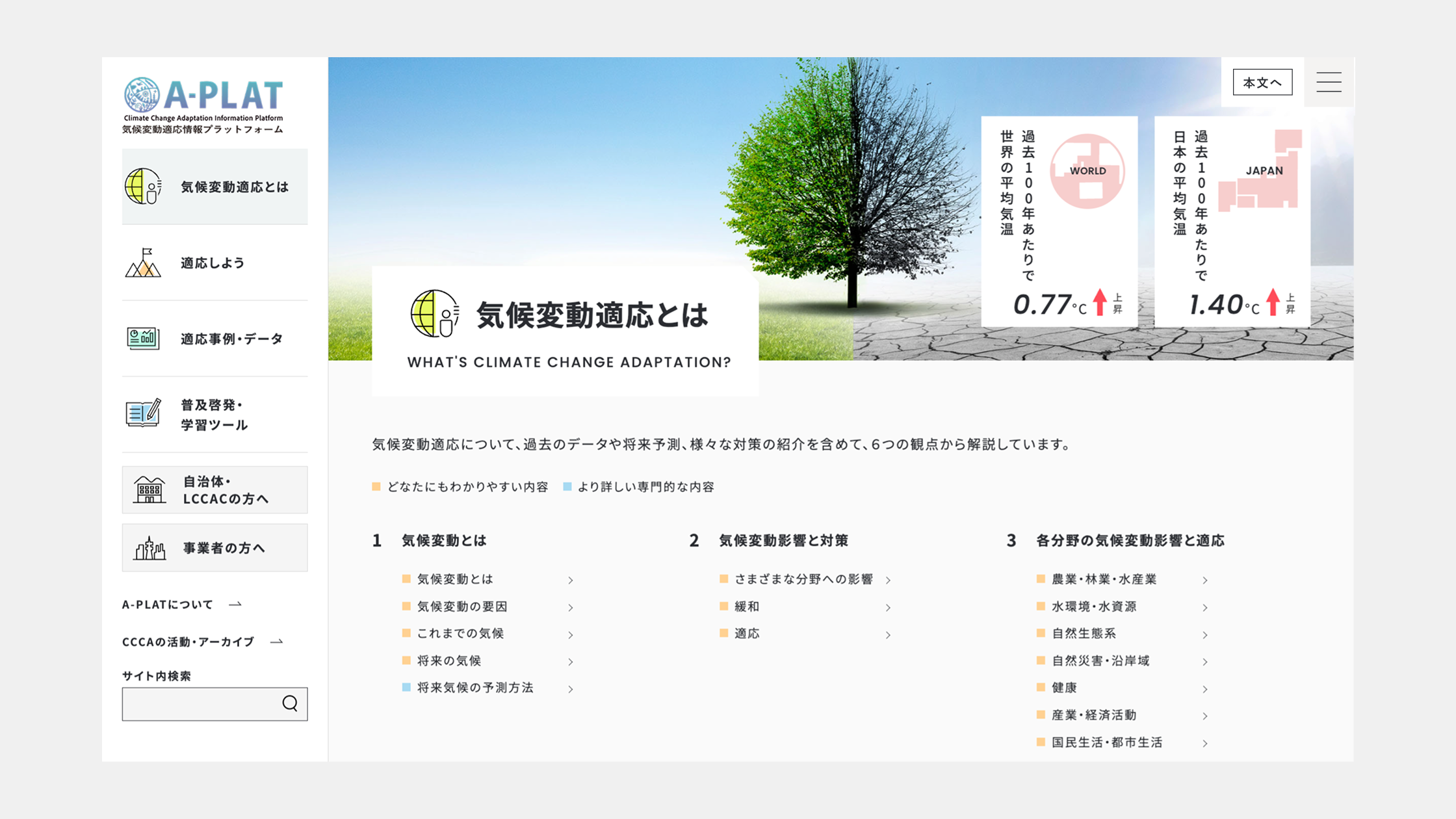 国立環境研究所「A-PLAT」 - 詳細画像